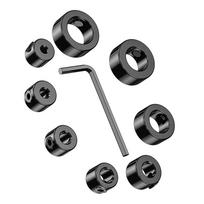 ABBY-Drill Stop Bit Collar Set, 18PCS Adjustable Drill Depth Stop Collar Limit Ring With Carbon Steel Set For Drill Bits juoda