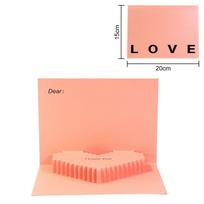 Happy Valentines Day 3D Pop-Up Valentine's Day Cards Love Forever Handwriting Pop UP Greeting Cards Blessing Invitation