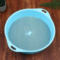 Garden Square Hole Soil Sieve Sifting Strainer Sand Screen Filter Sifter Round Compost Home Gardening Filter Soil And Stone Tool mėlyna