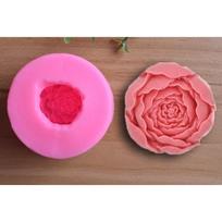 2 rožių bijūnų gėlės 2 rankų darbo muilo fondant silikoninė forma šokolado kepimo pyrago dekoravimo forma small rožinė