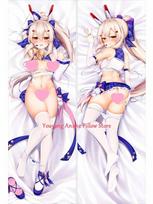 Dakimakura Anime Pagalvės Užvalkalas Ayanami Azur Lane Kalėdinis 2-pusis Spaudinys Pagalvės užvalkalas Kūną apkabinančiai pagalvei 40x120cm Peach Skin