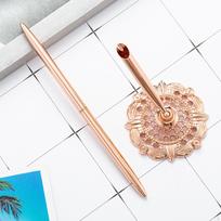 Registry Pen Autograph Fashion Portable Writing Ballpoint Guest Signing for Home rožinio aukso spalvos