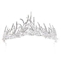 H1086 diamond bridal tiara, hand-strung pearl European style bridal crown, wedding headband accessories