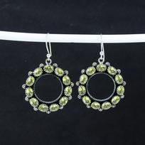 Beautiful Citrine Gemstone Earrings, 925 Sterling Silver Earring, Handmade Boho Silver Jewelry Dangle Earrings, Thansgiving Gift 2.36" geltona