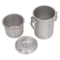 Camping Cooking Pot with Lid 304 Stainless Steel Steaming and Boiling Multifunction Portable L