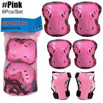 6 In 1 Knee Pads Elbow Pads Protective Gear Set For Boys Girls With Wrist Guard For Skateboarding Inline Roller Skating Cycling