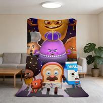Animacinis B-Duonos Kirpyklos Antklodė Flanelinė Šilta Minkšta Mesti Antklodė Kambariui Sofai Vaikiška Gimtadienio Dovana 30x40in