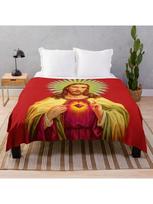 Sacred Heart Of Jesus Holic Detente Sagrado Corazon De Jesus Throw Blanket For Winter Weighted Comforter Blankets 75X95CM pilka spalva