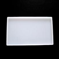 Large Rectangular Silicone Tray Mold for Resin Art white