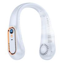Bladeless Portable Neck Fan USB Rechargeable Mini Cooling Fan Silent Hands-Free Wearable Neck Cooler for Outdoor Travel balta