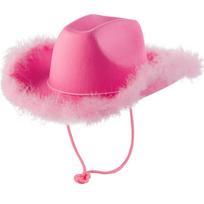 Cowboy Hat With Feather Boa  Feather Cowboy Hat Adult Size Bachelorette Party Fancy Dress Game For Women One Size rožinė