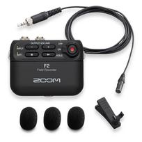 ZOOM Recorder with Lavalier Float Professional Sound Quality Setup Ideal for YouTube Vlog Black Ultra-Compact Microphone, F2/B, 32-bit Recording, (No juoda