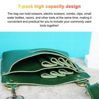 Barber Scissors Bag Hairstylist Waist Bag 7-Slot Scissor Holder Bag PU Lther Tool Bag for Scissor Hair Clips Combs Clippers Spray Bottle