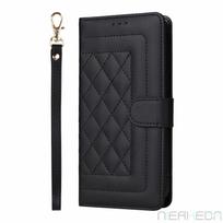 Leather Flip Case For Samsung Galaxy A05S A16 A36 A56 A15 A25 A35 A55 A54 A34 A24 A14 A52 A72 A73 A53 A33 A13 A32 A22 A12 Wallet Galaxy A15 4G 5G&Case & Strap juoda