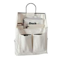 Hanging Storage Bag Large Capacity Multiple Compartments Wardrobe Desktop Fabric Bag Magazine Book Organizer M