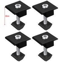 Efficient Clamping for Solar Panels Adjustable End Clamp and Center Clamp for 30mm/35mm Modules 4 or 10 Pieces