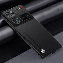Prabangus PU odinis dėklas, skirtas Nubia Z60 Ultra Galinis dangtelis Silikoninis pilnos apsaugos telefono dėklas, skirtas NubiaZ60 Ultra 5G Z60Ultra Coque For Nubia Z60 Ultra juoda