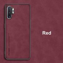 For Samsung Galaxy Note 10 Plus Case Luxury PU Leather Phone Case For Samsung Note 10 Lite Back Cover Silicone Full Protection For Galaxy Note 10 raudona