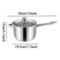 Deep Fryer Pot Stainless Steel Long Handle Cookware Frying Pot with Basket and Lid for Electric Gas Stove French Fries Chicken sidabras
