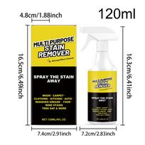 Gentle Oil Stain Cleaner Spray 120ML Scented Degreaser For Kitchen Wood Furniture Fabric & Auto Upholstery Multi-Surface Cleaner 120ml