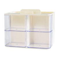 Dust-proof Pen Container Multi Grid Makeup Brush Holder Durable Stationery Storage Box  Student balta