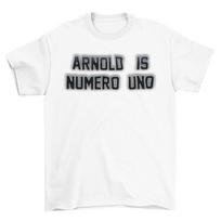 Arnold Is Numero Uno Mens T-Shirt Mens Womens Tees Top Bodybuilding Gym Fitness Muscle Retro Arnie XL