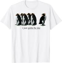 Oficialus I Just Gotta Be Me pingvinas - Uolyninis pingvinas Marškinėliai Vyrams Moterims Viršus unisex Marškinėliai Vyrams Moterims Viršus 3XL