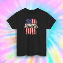 Defund Politicians Marškinėliai Patriotiška JAV Vėliava Politinis Pareiškimas T-shirt S-5XL S