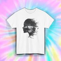 Double Exposure Forest Face Shirt Surreal Nature Artistic Landscape Tee S-5XL L