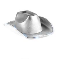 Halloween Party Purple Foil Fabric Light Up Denim Hat For Costume Celebrations sidabras