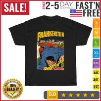Frankenstein Halloween Horror Comic Vintage Horror Monster T Shirt Mens Womens Tees Top Men Women NEW L