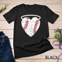Vintage Angel Baseball Heart with Halo Unisex T-Shirt Mens Womens Tees Top L
