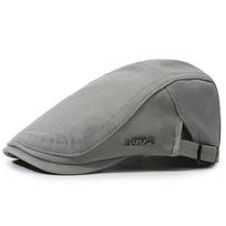 Summer Breathable Mesh Beret Men's Solid Color Cap Forward Cap šviesiai pilka spalva
