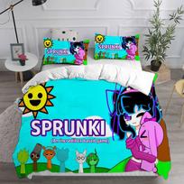 Sprunki Bedding Sets Soft Bed Cover Comforter Duvet Cover Pillow Case 2-3 Pieces Sets Teenagers Children'S Gifts Bedroom Decor EU Single 135x200cm