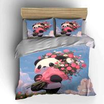 Panda Gift Set For Celebrations   Kid'S And Adults' Bedroom Decor, Exquisite Three-Piece Bedding Set Gift (as the picture,EU Twin 135X200cm&set)