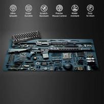Firearms Equipment Gun Mouse Pad Large Gaming Non-slip Laptop Desk Accessory Aesthetic Tablet Mat Mini PC Mousepad XXL Playmat 600x300x2mm