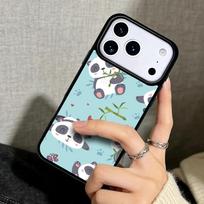Capa Case for iPhone 17 Air 16 Pro Max 15 Plus 11 13 Mini 14 12 Back Phone Cover Cartoon Cute Panda Bear soft iPhone17 Pro Max