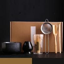 6pcs/Set Bamboo Matcha Set, Including Bowl, Tea Puller, Spoon, Tea Whisk Stand, Strainer, Tea Whisk, Japanese Matcha Ceremony