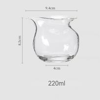 Japanese Hammer Pattern Fukubukuro Glass Tea Pitcher Fair Cup Chahai Kungfu Tea Set Accessories Home Pourer Glass Creamer Pot 220ml gryna