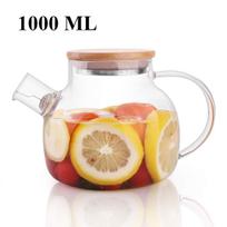 Glass Teapot Stovetop Safe,1000/1800ml Clear Tea pot, Loose Leaf and Blooming Tea Maker