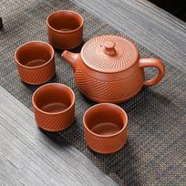 Fengming Purple Sand Tea Set, Bird Teapot, Household Gongfu Teaware, Tea Cup and Teapot, Japanese Style,Health Peace Drinkware