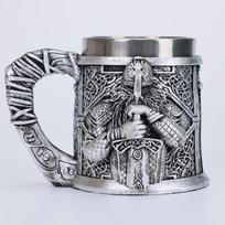 Valhalla Vikingų Nerūdijančio Plieno Nordic Vikingų Statina Drakono Valties Kariūnas Ragas Kaukolė Alaus Puodelis Krūka Stein Puodelis 400 ml 201-450ml