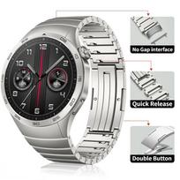 No Gap Metal Band For Huawei Watch GT4 46mm Official Stainless Steel Quick Release Bracelet Wristband Huawei Watch GT5 46mm Band Huawei GT5 46mm sidabras