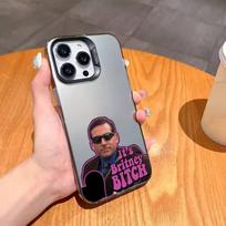 M-Michael S-Scott The O-Office Phone Case For iPhone17,16,15,14,13,12,11,Pro,MAX Gray Matte Silicone Black Cover iPhone12PRO