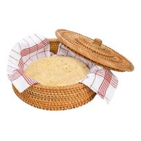 ABBY-Rattan Tortilla Warmer,10 Inches Handmade Holder Basket With Removable Lid, Storage Container For Taco Shells ruda