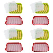 ABBY-8X Sausage Making Mold, Silicone, DIY Ham Hot Dog Making Mold, Kitchen Household, Baking Tool Mold
