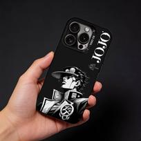 J-Jojo hot anime pattern design Phone Case For iPhone17, 16,15,14,13,12 Pro Max Black Candy Matte Shockproof Cover iPhone14Plus