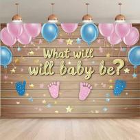 2D Pink Blue Balloon Gender Reveal Photography Background Cloth 47.2x31.5inch/120*80cm