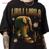 Lirili Larila Funny T Shirt Italian Brainrot Meme Cactus El vintage Washed fashion graphic Versatile Comfortable Breathable S įvairiaspalvis