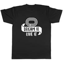 Dream It Live It - Track & Field Mens Unisex T-Shirt Tee S įvairiaspalvis